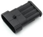 ADAM TECH-DMB-DMSS04 Einzeladersteckverbinder, Gehäuse Conn Housing M 4 POS 6mm Crimp ST Cable Mount Black