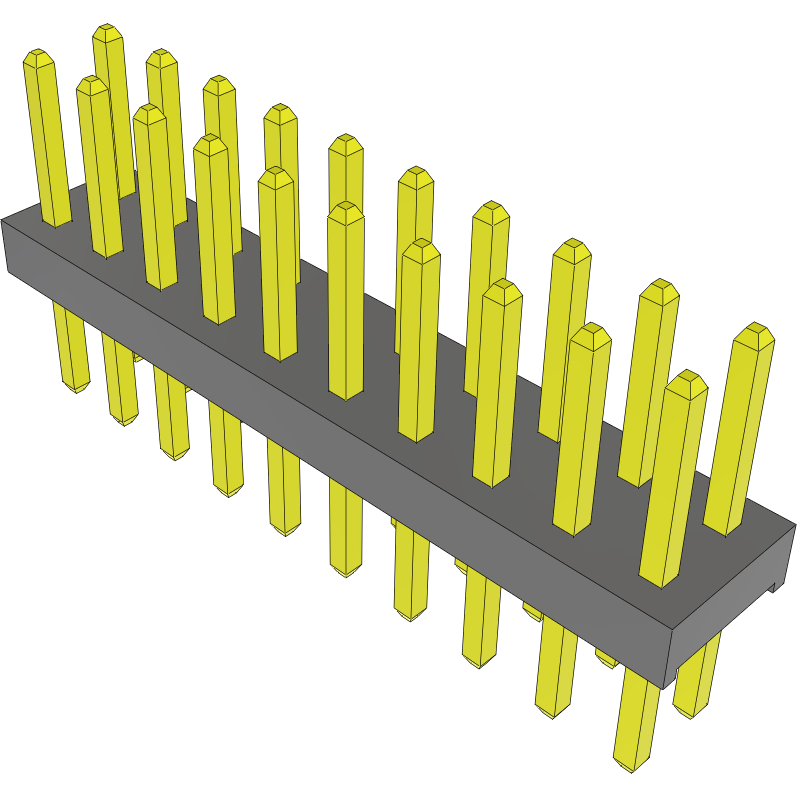 Samtec-MTMM-110-05-G-D-175 Steckverbinderleisten und Leiterplattenbuchsen Conn Unshrouded Header HDR 20 POS 2mm Solder ST Top Entry Thru-Hole Bulk