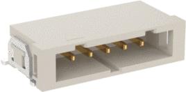 ERNI Electronics-109917 Steckverbinderleisten und Leiterplattenbuchsen Conn Shrouded Header HDR 5 POS 2mm Solder RA SMD T/R