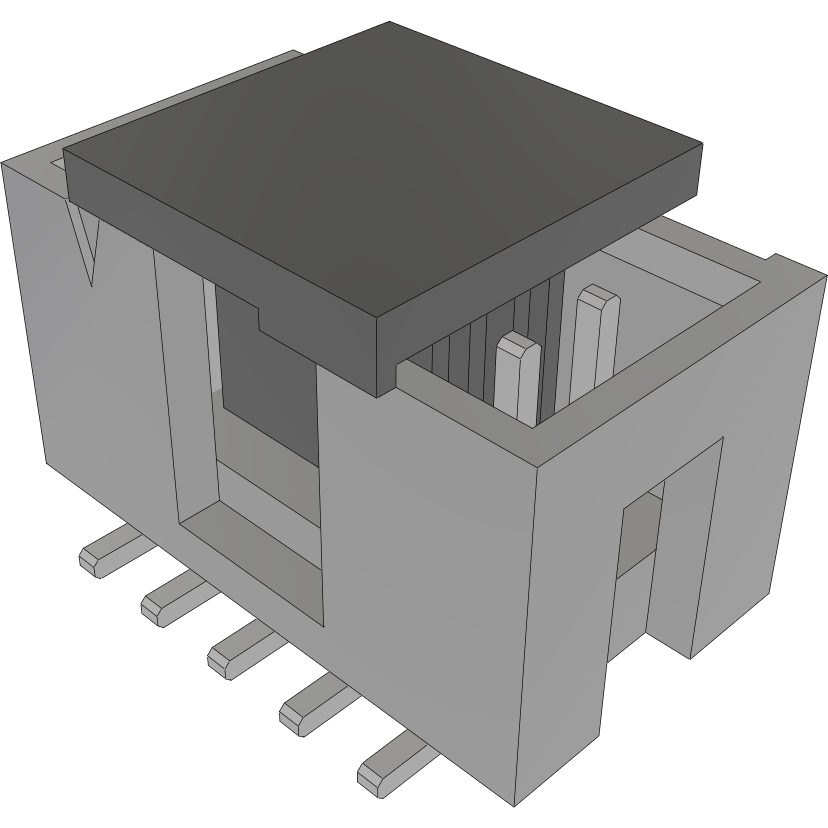 Samtec-HTSS-105-01-T-DV-A-P-TR Steckverbinderleisten und Leiterplattenbuchsen Conn Shrouded Header (4 Sides) HDR 10 POS 2.54mm Solder ST Top Entry SMD T/R