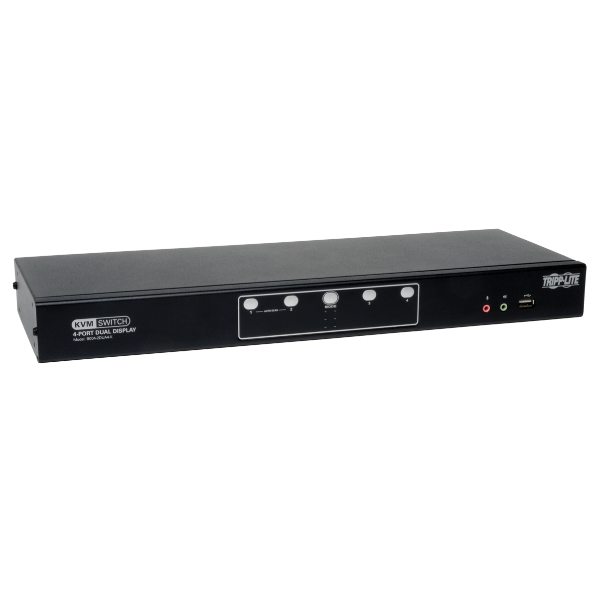 Eaton-B004-2DUA4-K Schnittstellenmodule Four Port Dual Monitor DVI Kvm Switch With Audio And USB 2.0 and Cables Included