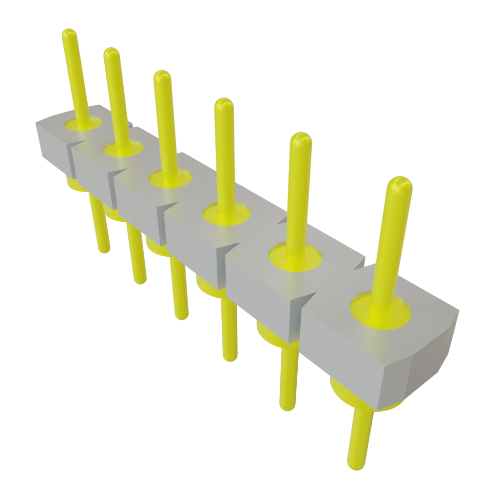 Samtec-BBL-106-T-F Piastre connettori e prese PCB Conn Unshrouded Header HDR 6 POS 2.54mm Solder ST Top Entry Thru-Hole Tube