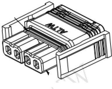 Amphenol-SSL12-P4FP0-M00001 Custodia filo connettore dedicato Conn Housing PL 4 POS Crimp ST Cable Mount White