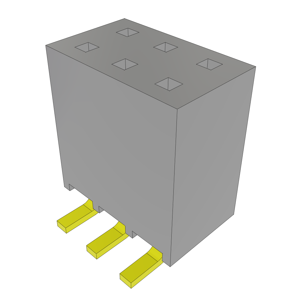 Samtec-SSW-103-22-L-D-VS-TR Piastre connettori e prese PCB Conn Socket Strip SKT 6 POS 2.54mm Solder ST Top Entry SMD Tiger Buy™ T/R