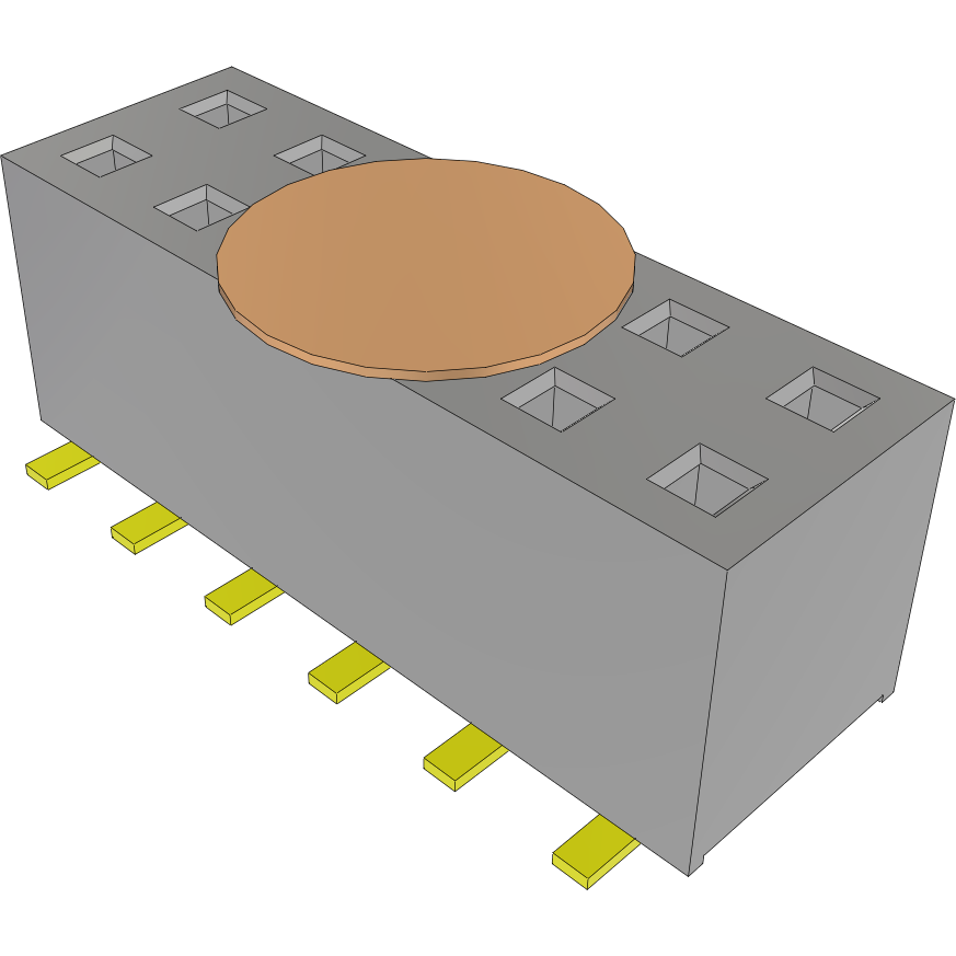 Samtec-TLE-106-01-G-DV-K Embases de raccordement et réceptacles PCB Conn Socket Strip SKT 12 POS 2mm Solder ST Bottom Entry SMD Tube