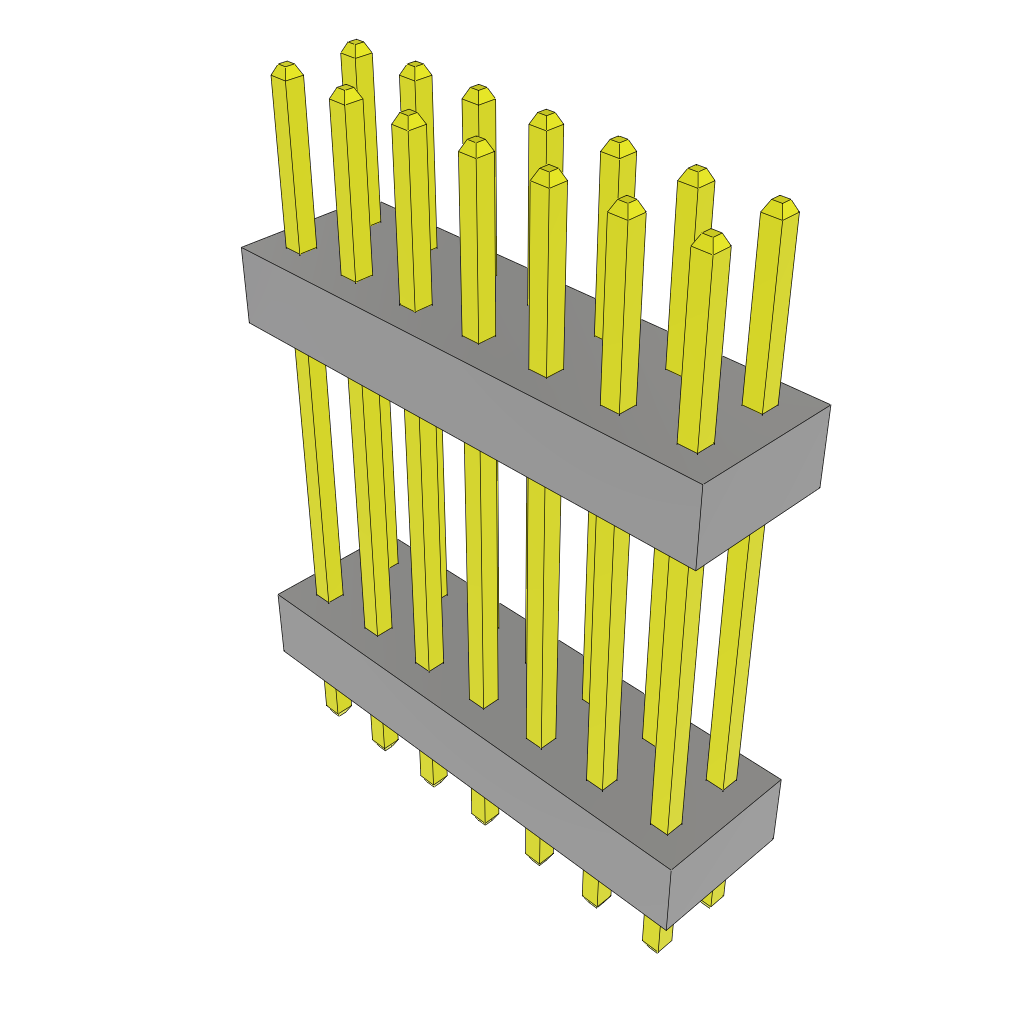 Samtec-TW-07-07-G-D-487-090 Steckverbinderleisten und Leiterplattenbuchsen Conn Board Stacker HDR 14 POS 2mm Solder ST Top Entry Thru-Hole Bulk