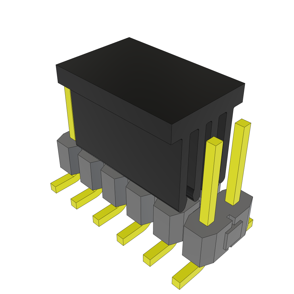 Samtec-TSM-106-01-T-DV-P Steckverbinderleisten und Leiterplattenbuchsen Conn Unshrouded Header HDR 12 POS 2.54mm Solder ST Top Entry SMD Tube