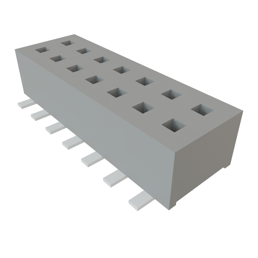 Samtec-CLP-107-02-L-D Steckverbinderleisten und Leiterplattenbuchsen Conn Socket Strip SKT 14 POS 1.27mm Solder ST Top Entry SMD TIGER CLAW™ Tube