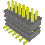 Conn Board Stacker HDR 14 POS 1mm Solder ST Top Entry SMD FLEX STACK Tube