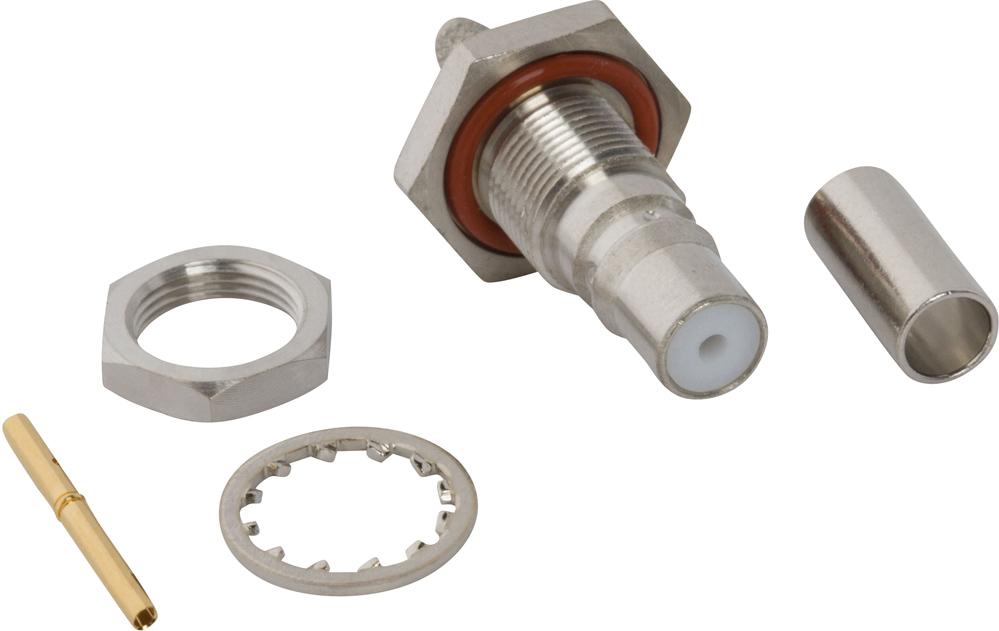 Amphenol RF-930-123J-51S RF-Steckverbinder Conn QMA 0Hz to 11GHz 50Ohm Solder ST Panel Mount RCP Gold Bag