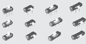 NIDEC Copal Electronics-CL-SB-12A-11T Interruptor corredizo Switch Slide ON ON SPDT Side Slide 0.2A 12VDC J-Lead SMD T/R