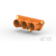 TE Connectivity-2141783-2 Einzeladersteckverbinder, Gehäuse Conn Housing RCP 3 POS 33mm Crimp ST Cable Mount Orange Tray