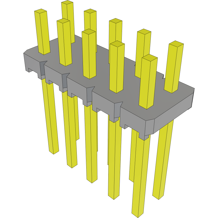 Samtec-MTLW-105-08-S-D-130 Steckverbinderleisten und Leiterplattenbuchsen Conn Unshrouded Header HDR 10 POS 2.54mm Solder ST Top Entry Thru-Hole Bulk