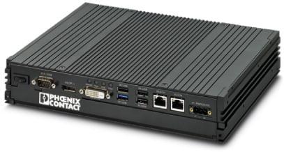 PHOENIX CONTACT-2400183/A21/I35/R21/M63/OS71/T00/E Ordinateurs PC compacts IP20-rated industrial box PC (BPC) with fanless design and Intel Core i3-4010U processor. Up to 16 GB of