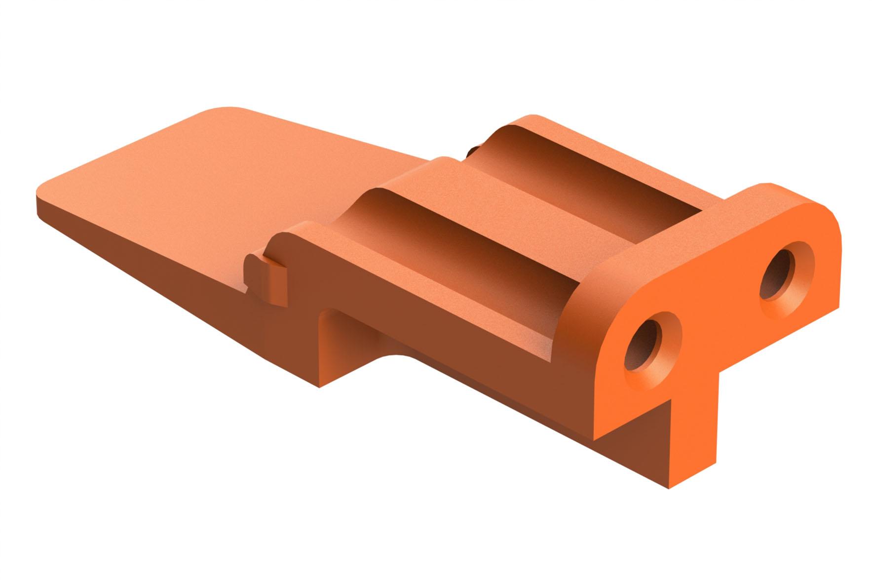 Amphenol-AWM-2S Accesorios del conector Connector Accessories Wedge Lock Straight Thermoplastic Orange