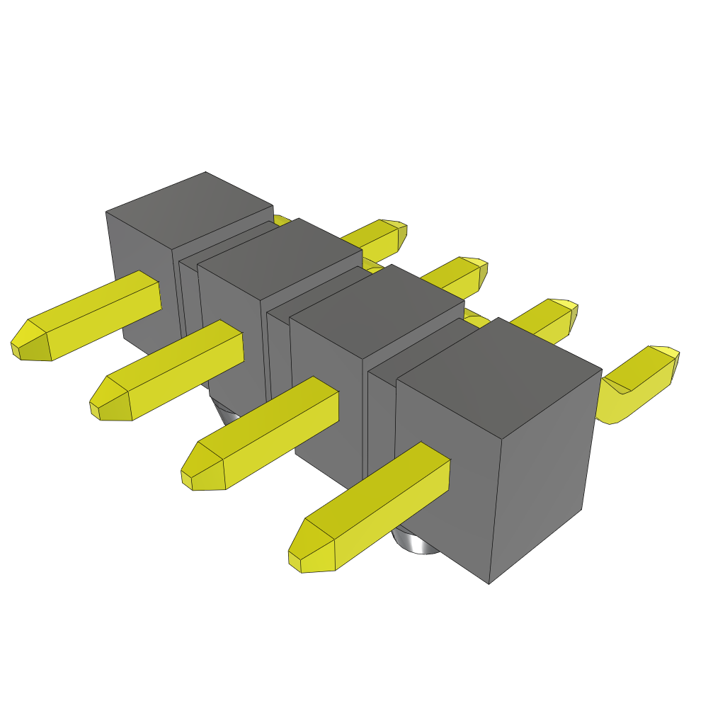Samtec-TSM-104-04-T-SH-A Connector Headers and PCB Receptacles Conn Unshrouded Header HDR 4 POS 2.54mm Solder RA Side Entry SMD Tube