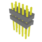 Conn Board Stacker HDR 10 POS 2.54mm Solder ST Top Entry Thru-Hole Bulk
