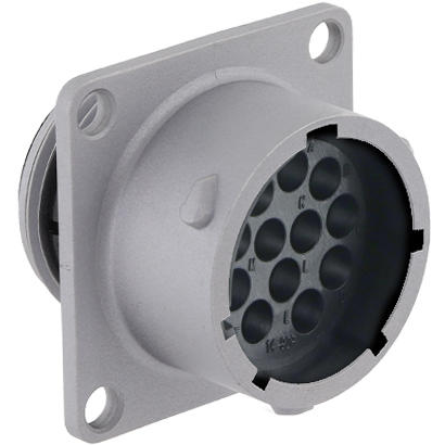 Eaton-UT0X01492S Steckverbinder, rund Conn Circular SKT 12 POS Crimp/Screw ST Flange Mount 12 Terminal 1 Port