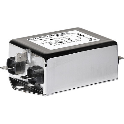 SCHURTER-5500.2063 Filtros de suministro Power Line Filter Single Phase 50Hz/60Hz 10A 250VAC Quick Connect Chassis Mount