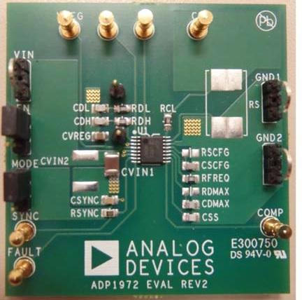 Analog Devices-ADP1972-EVALZ Power Management Development Boards and Kits ADP1972 Voltage Mode PWM Controller Evaluation Board