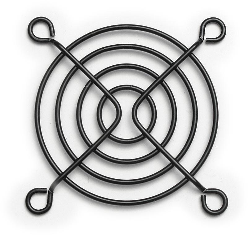 GardTec-SC60-W2B Accesorios de administración térmica 60 MM Gloss Black Electro Deposit Finish Wire Fan Guard Ring 1.6 mm /Rib 1.6 mm