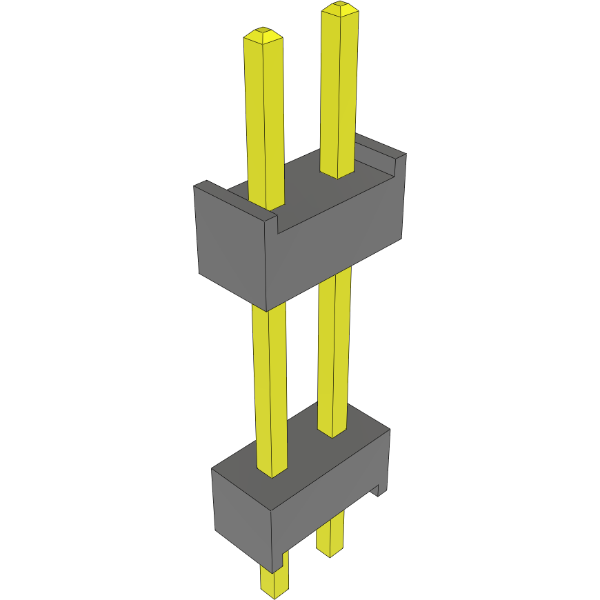 Samtec-DW-01-09-G-D-465 Piastre connettori e prese PCB Conn Board Stacker HDR 2 POS 2.54mm Solder ST Top Entry Thru-Hole Bulk