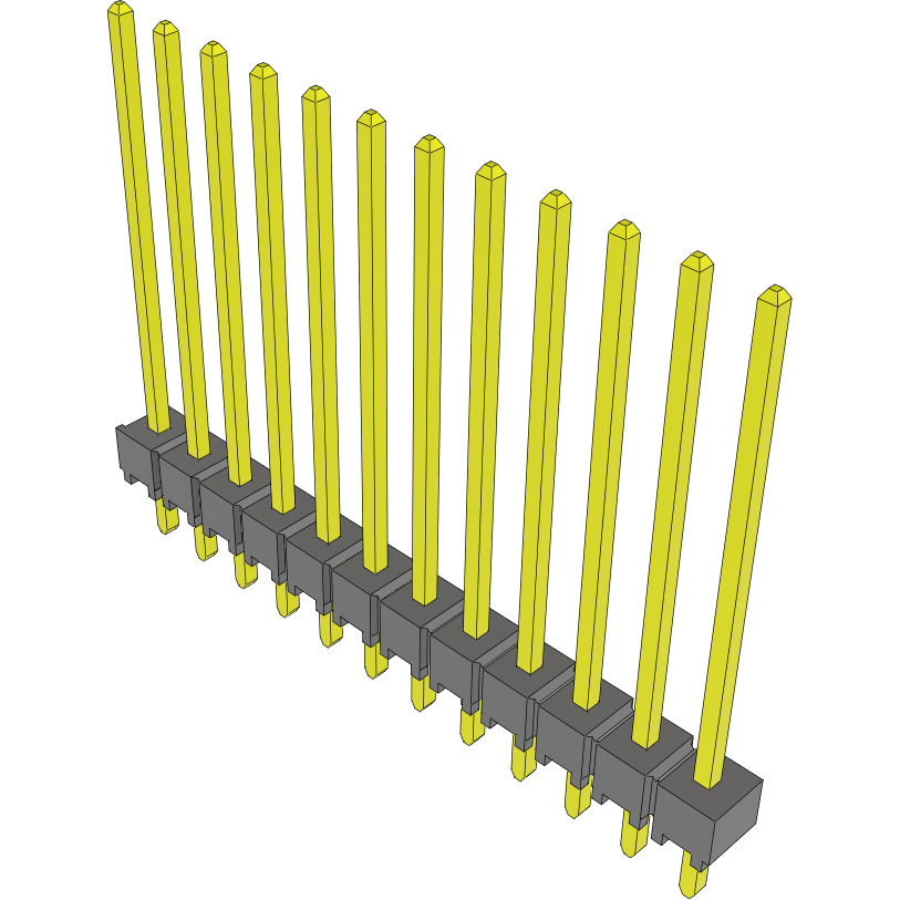 Samtec-TSW-112-18-TM-S Steckverbinderleisten und Leiterplattenbuchsen Conn Unshrouded Header HDR 12 POS 2.54mm Solder ST Top Entry Thru-Hole Bulk