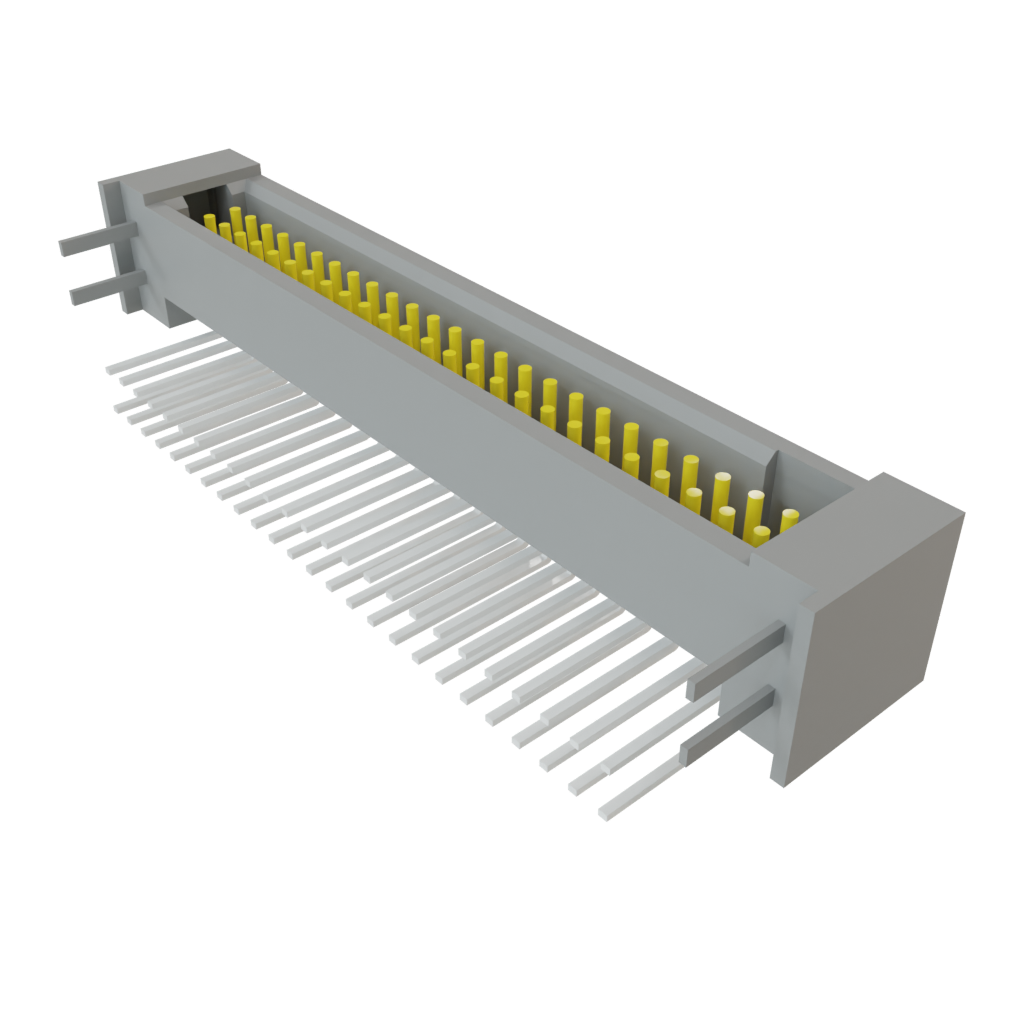 Samtec-TFM-125-01-L-D-RE2-WT Steckverbinderleisten und Leiterplattenbuchsen Conn Shrouded Header (4 Sides) HDR 50 POS 1.27mm Solder RA Side Entry Thru-Hole TIGER EYE™ Tube