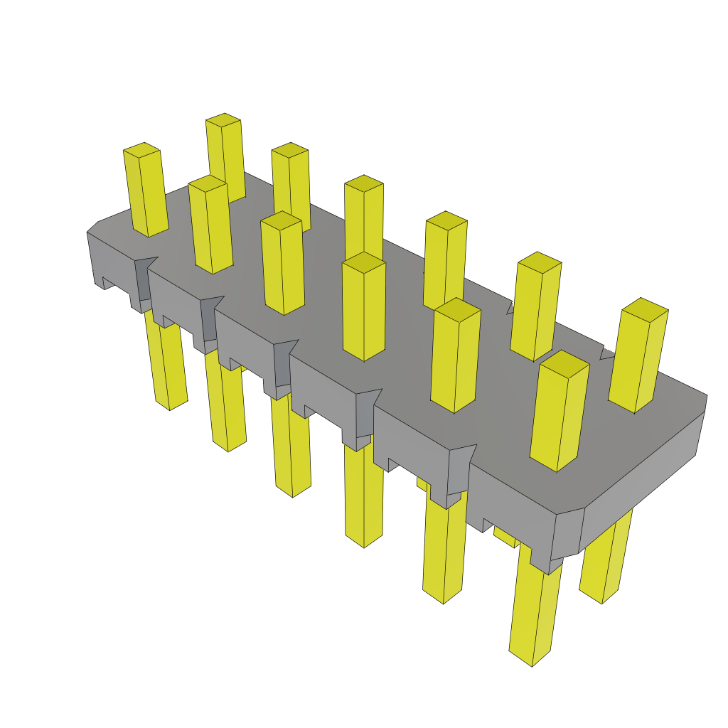Samtec-MTLW-106-06-G-D-085 Steckverbinderleisten und Leiterplattenbuchsen Conn Unshrouded Header HDR 12 POS 2.54mm Solder ST Top Entry Thru-Hole Bulk