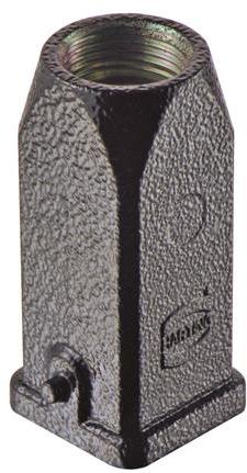 HARTING-09370031440 Schrumpfbalgenadapter Hood 180° 3A Shell Size Powder Zinc Die Cast Single Lock Han®