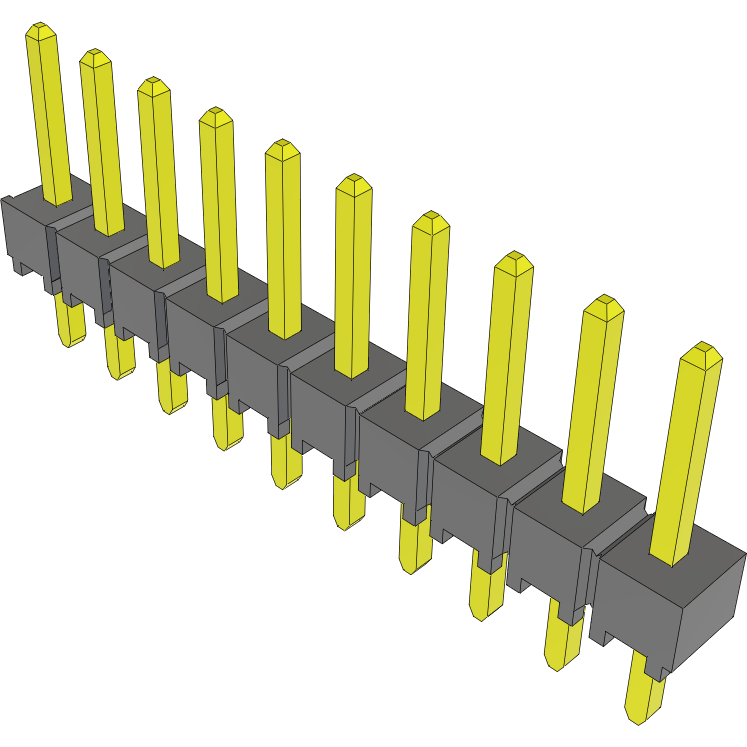 Samtec-TSW-110-23-L-S Connector Headers and PCB Receptacles Conn Unshrouded Header HDR 10 POS 2.54mm Solder ST Top Entry Thru-Hole Bulk