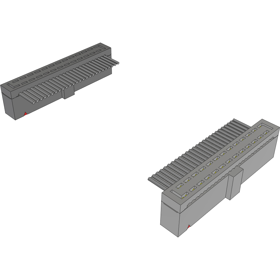 Samtec-HCSD-13-D-08.00-01-N-G Montaje de cables de cinta/plano Cable Assembly 0.2m 28AWG 2.54mm 26 to 26 POS IDC Connector to IDC Connector F-F Bulk