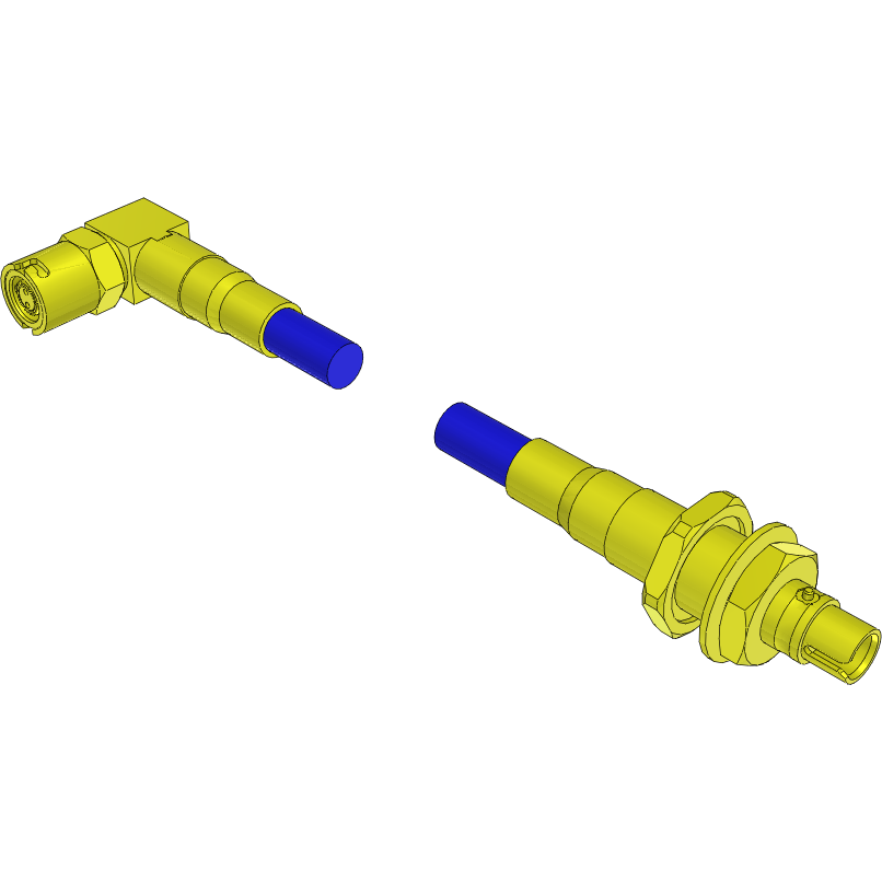 Samtec-C28S-12.00-RPS8-BJT8 Cable Assembly Coaxial Cable Assembly Twinax 0.304m 28AWG Twinax to Twinax F-PL Bag