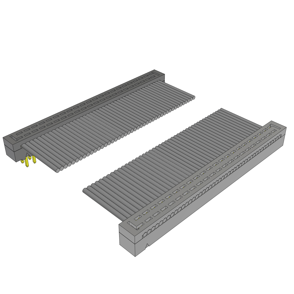 Samtec-TCMD-22-T-02.50-01 Flachband Kabelbaugruppen Cable Assembly 0.063m 28AWG 1mm 44 to 44 POS IDC Connector to IDC Connector F-M TIGER EYE™ Clamshell