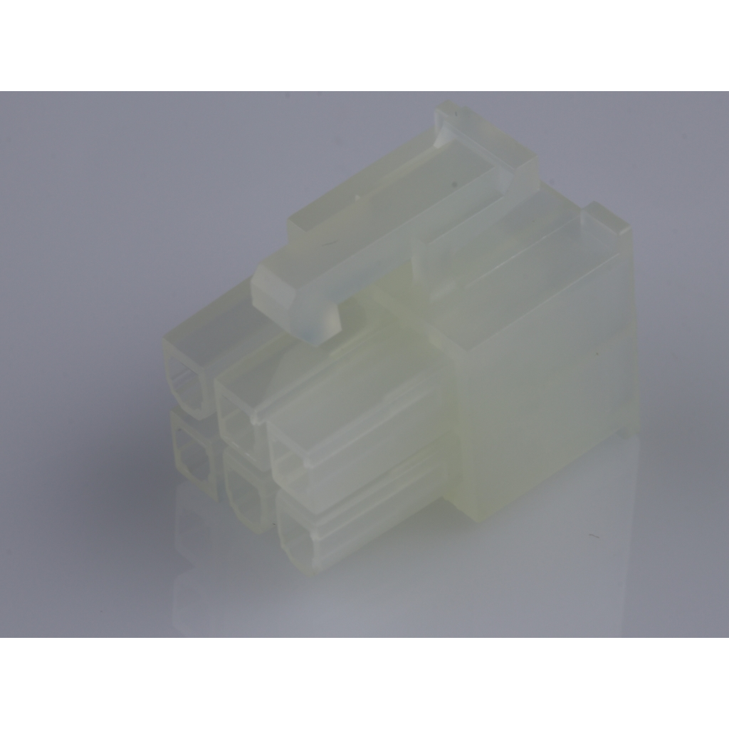 Molex-39012060 分立接线罩连接器 Conn Housing F 6 POS 4.2mm Crimp ST Cable Mount Natural Mini-Fit Jr™ Bag