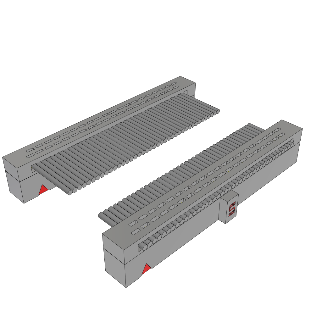 Samtec-FFSD-20-D-72.00-01-N 扁平/带状电缆组件 Cable Assembly 1.828m 30AWG 1.27mm 40 to 40POS IDC Connector to IDC Connector F-F TIGER EYE™ Bulk