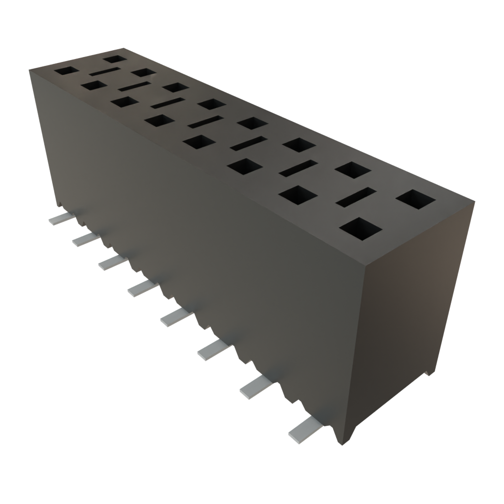 Samtec-SSM-108-F-DV-LC Steckverbinderleisten und Leiterplattenbuchsen Conn Socket Strip SKT 16 POS 2.54mm Solder ST Top Entry SMD Tube