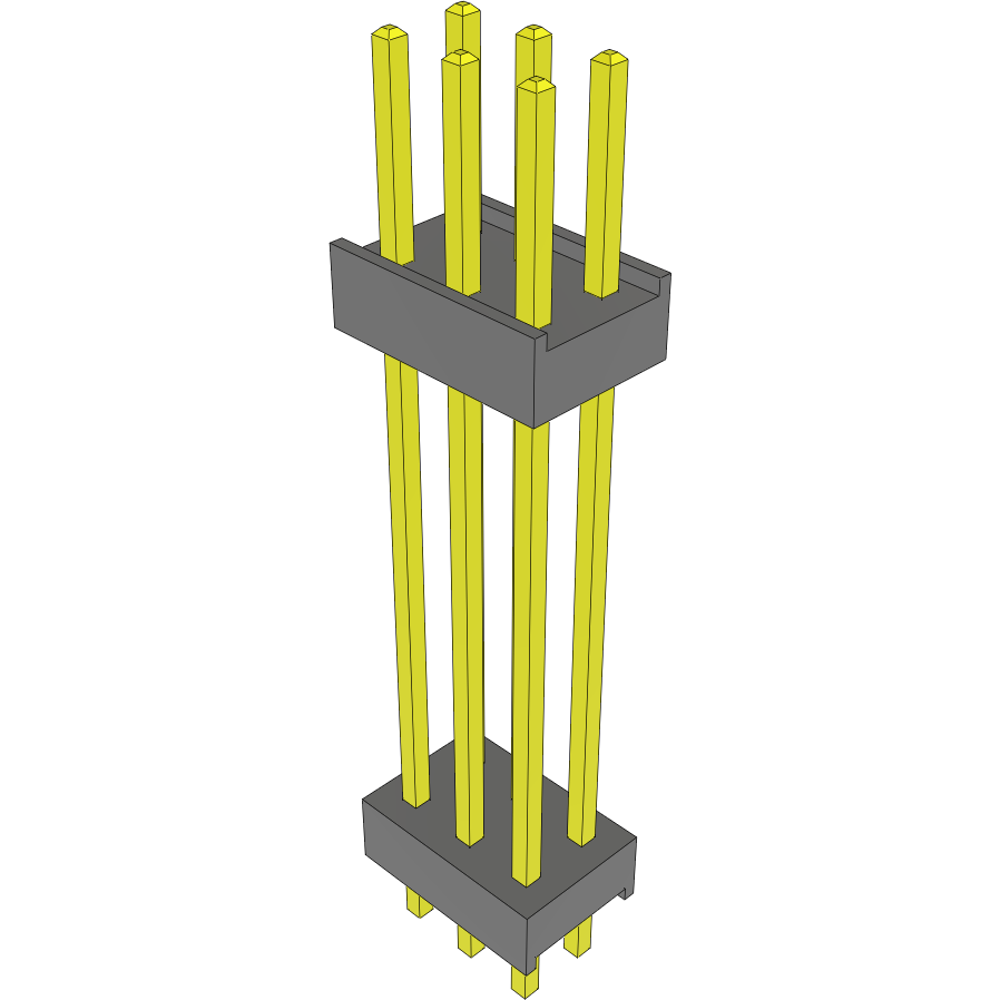 Samtec-DW-03-13-T-D-890 Steckverbinderleisten und Leiterplattenbuchsen Conn Board Stacker HDR 6 POS 2.54mm Solder ST Top Entry Thru-Hole Bulk