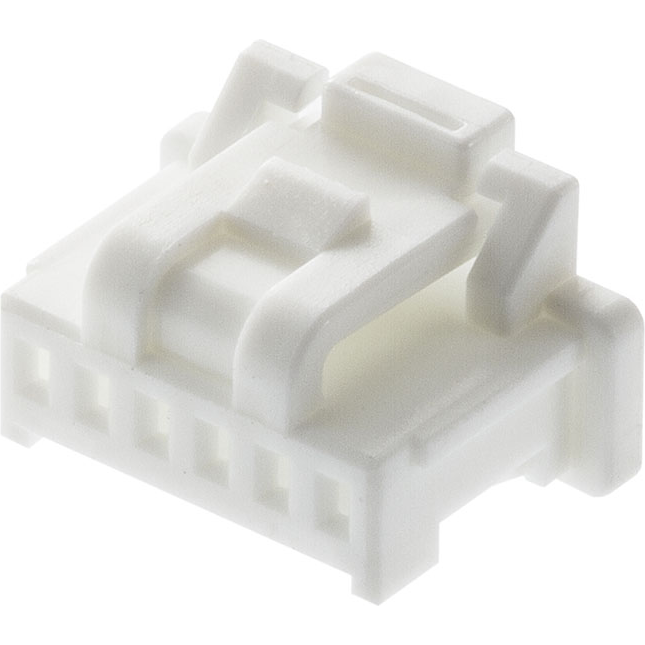 Molex-5013300600 Connector Discrete Wire Housing Conn Housing RCP 6 POS 1mm Crimp ST Cable Mount White Pico-Clasp™ Bag