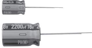 Nichicon-UPA1V391MPD6 Condensatore alluminio Cap Aluminum Lytic 390uF 35V 20% (10 X 16mm) Radial 5mm 1.24A 4000h 105°C Bulk Automotive AEC-Q200