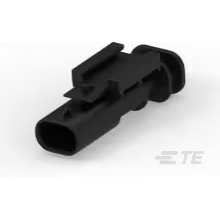 TE Connectivity-1-1703498-1 Einzeladersteckverbinder, Gehäuse Conn Housing PL 2 POS 4mm Crimp ST Cable Mount Black Box/Carton