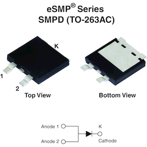 Vishay-V35DM120HM3/I Gleichrichter Diode Schottky 120V 35A 3-Pin(3+Tab) SMPD T/R Automotive AEC-Q101