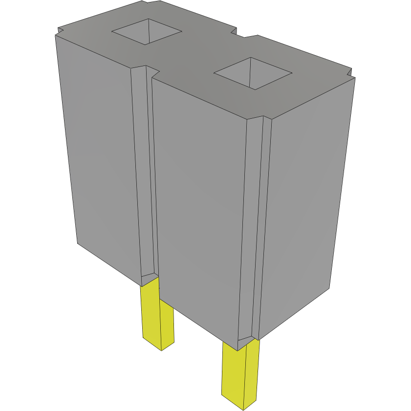 Samtec-TSW-102-07-L-S Piastre connettori e prese PCB Conn Unshrouded Header HDR 2 POS 2.54mm Solder ST Top Entry Thru-Hole Bulk