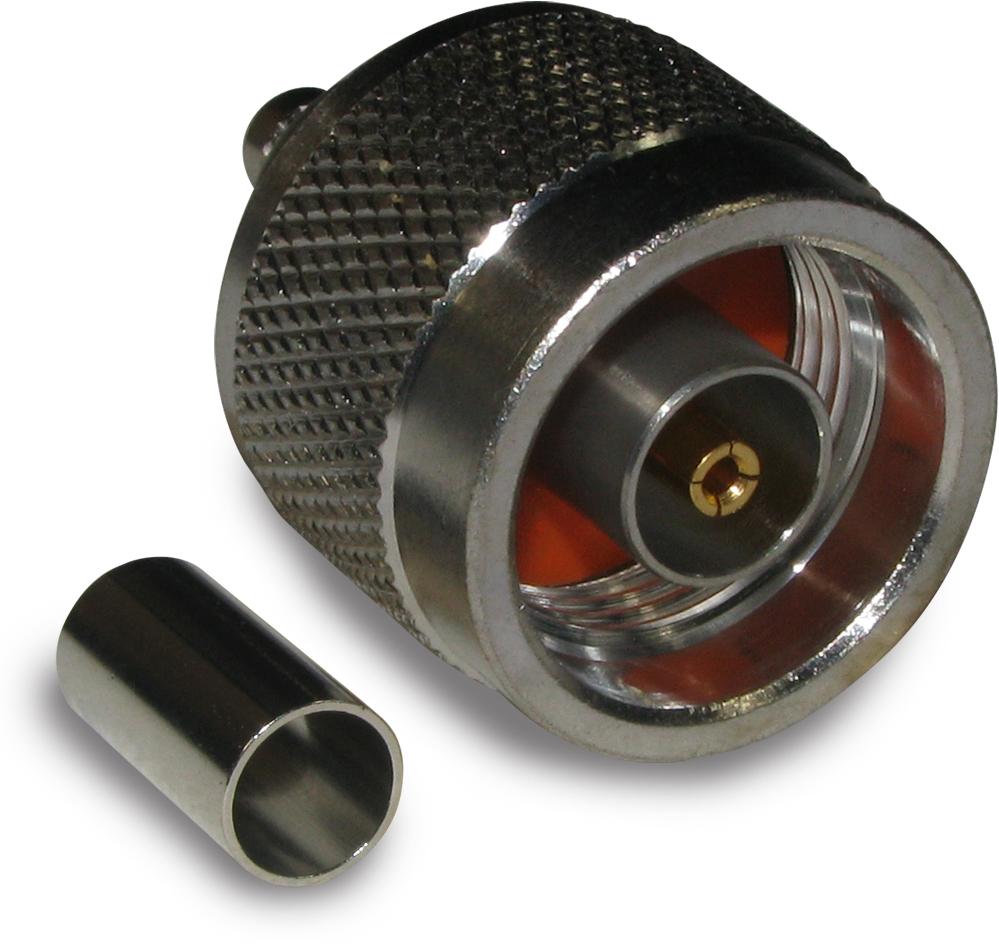 Amphenol RF-172100RP Connector RF Conn Type N 0Hz to 11GHz 50Ohm Crimp ST Cable Mount PL Gold