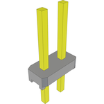 Conn Unshrouded Header HDR 2 POS Solder ST Top Entry Thru-Hole Bulk