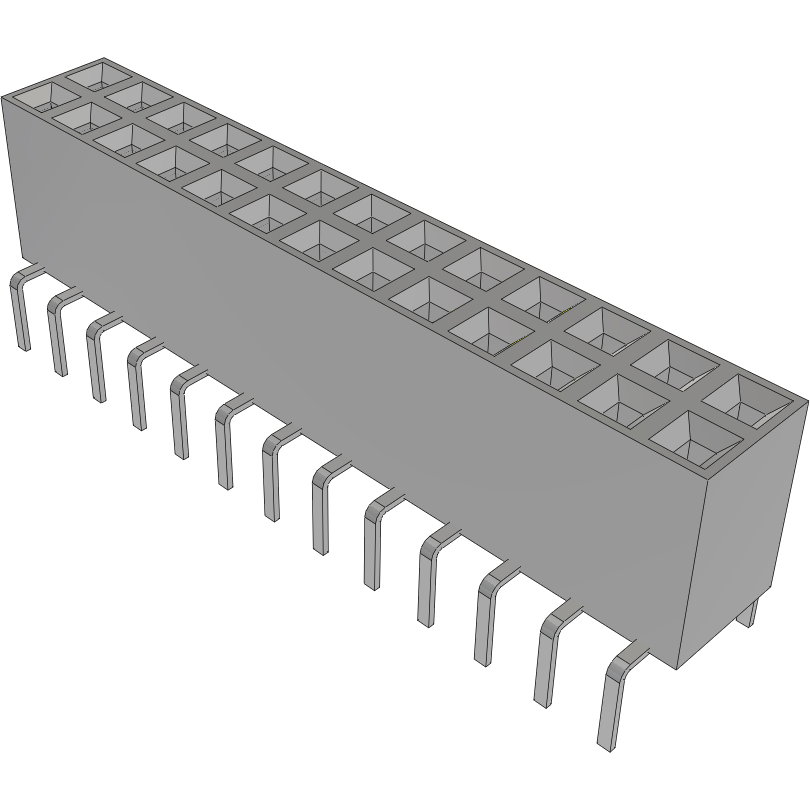 Samtec-BCS-113-F-D-PE Steckverbinderleisten und Leiterplattenbuchsen Conn Socket Strip SKT 26 POS 2.54mm Solder ST Top Entry Thru-Hole TIGER CLAW™ Tube