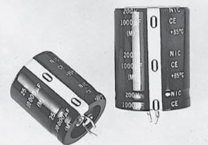 NIC Components-NRLPW332M50V22X30SF Condensatore alluminio Cap Aluminum Lytic 3300uF 50V 20% (22 X 30mm) Snap-In 10mm 0.176 Ohm 1.97A 2000h 105°C