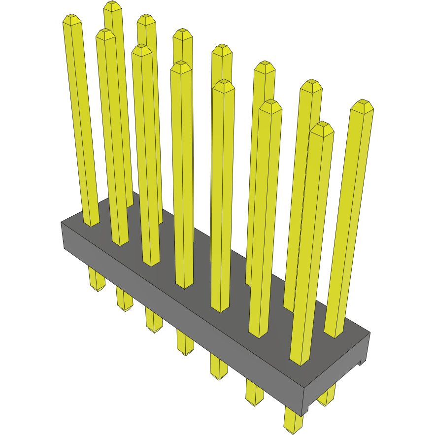 Samtec-MTMM-107-09-S-D-380 Cabezales del conector y receptáculos PCB Conn Unshrouded Header HDR 14 POS 2mm Solder ST Top Entry Thru-Hole Bulk