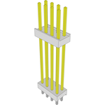 Conn Board Stacker HDR 8 POS 2.54mm Solder ST Top Entry Thru-Hole Bulk