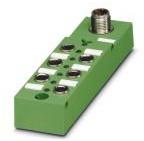 PHOENIX CONTACT-1516247 null Sensor/actuator box, with LED, with 8-position M12 plug connection and 6 single-occupied M8 slots